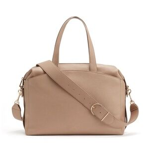 Overnight Bag Cuyana Leather Cappuccino Travel Bag